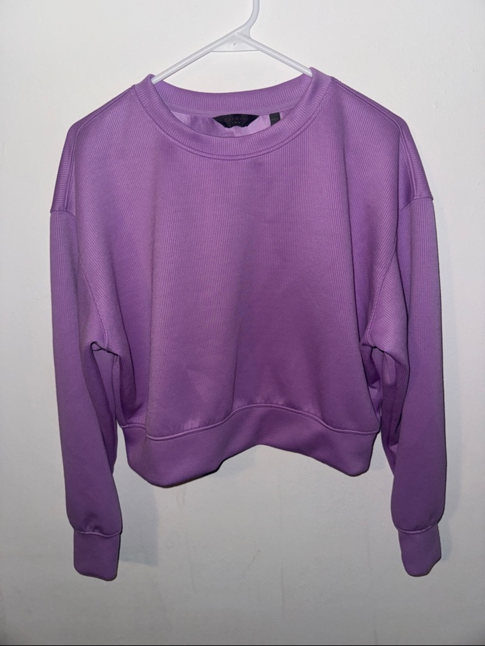 Danskin Lavender Purple Cropped Crewneck Sweatshirt